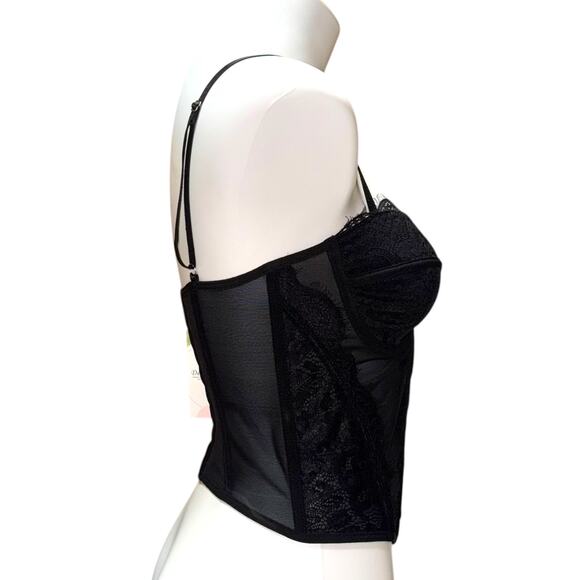 Dealmore Corset Lace Mesh Black Medium 8/10 - Picture 5 of 8